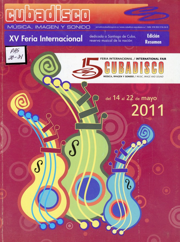 XV Feria internacional Cubadisco: Musica, imagen y sonido - Cubadisco-XV Feria Internacional-Edicion Resumen-14-22 de mayo 2011-Cover Page 